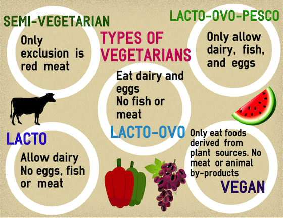 Types of Vegetarian Diet