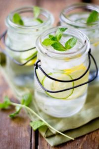 cucumber lemon mint detox water